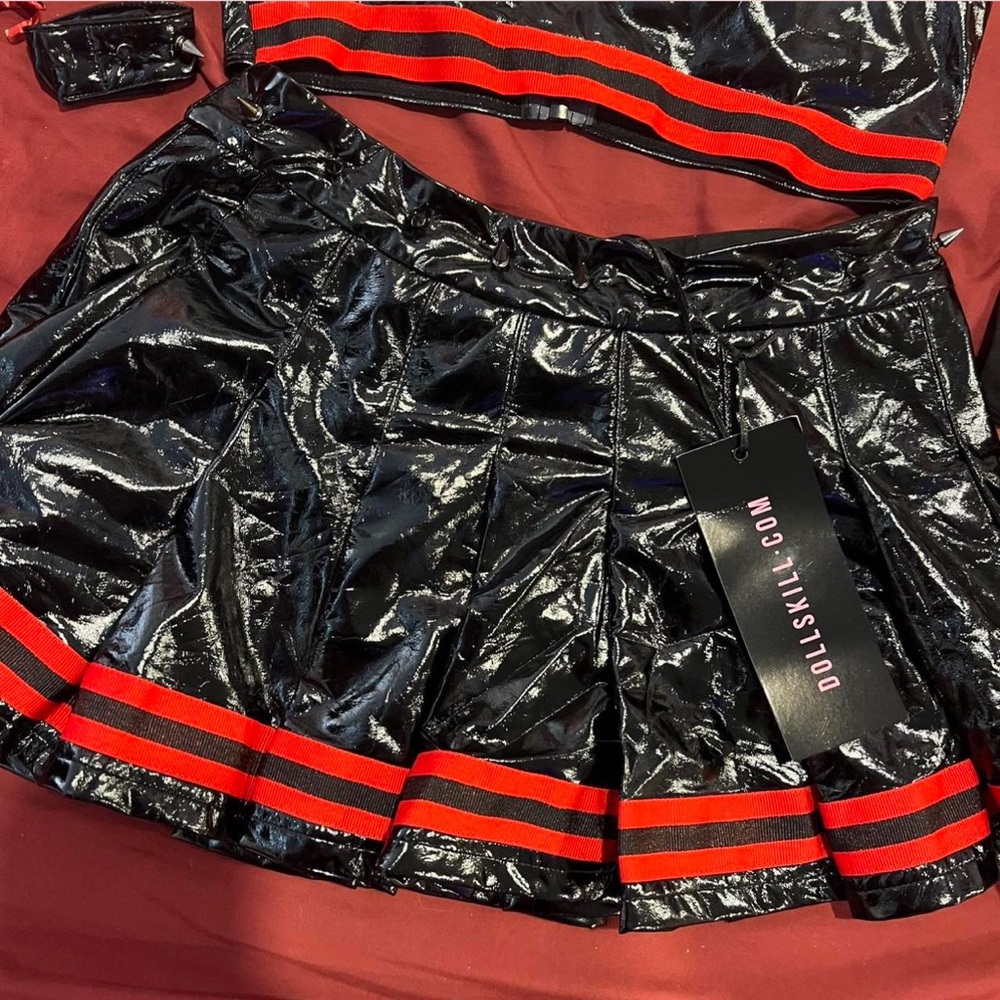 Dolls Kill x Trickz n Treatz Anarchy Lawless Cheerleader Costume Set - Picture 2 of 7
